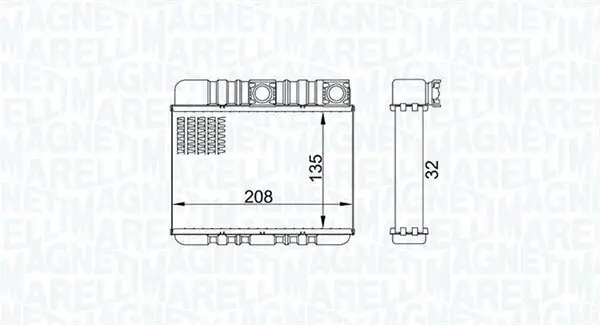 Wärmetauscher, Innenraumheizung MAGNETI MARELLI 350218469000