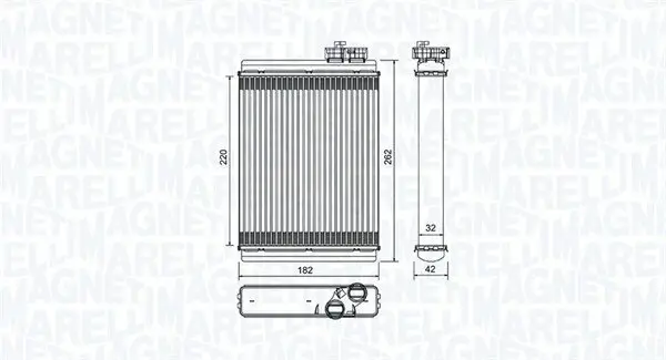 Wärmetauscher, Innenraumheizung MAGNETI MARELLI 350218471000