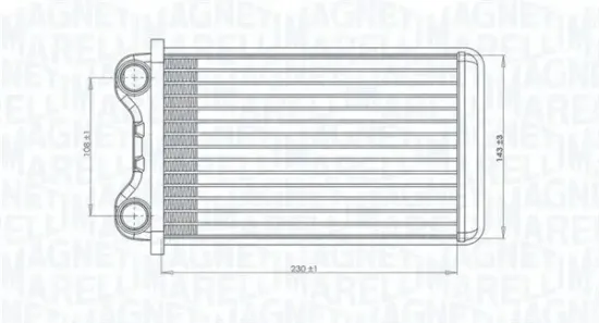 Wärmetauscher, Innenraumheizung MAGNETI MARELLI 350218472000 Bild Wärmetauscher, Innenraumheizung MAGNETI MARELLI 350218472000