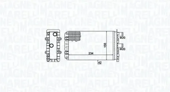 Wärmetauscher, Innenraumheizung MAGNETI MARELLI 350218475000 Bild Wärmetauscher, Innenraumheizung MAGNETI MARELLI 350218475000