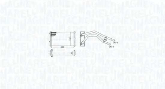 Wärmetauscher, Innenraumheizung MAGNETI MARELLI 350218477000 Bild Wärmetauscher, Innenraumheizung MAGNETI MARELLI 350218477000