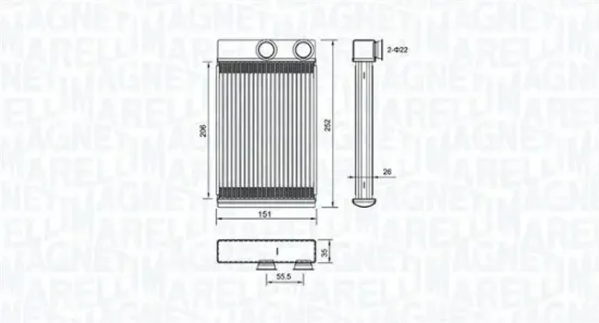 Wärmetauscher, Innenraumheizung MAGNETI MARELLI 350218478000 Bild Wärmetauscher, Innenraumheizung MAGNETI MARELLI 350218478000