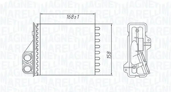 Wärmetauscher, Innenraumheizung MAGNETI MARELLI 350218479000