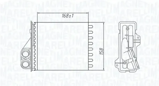 Wärmetauscher, Innenraumheizung MAGNETI MARELLI 350218479000 Bild Wärmetauscher, Innenraumheizung MAGNETI MARELLI 350218479000