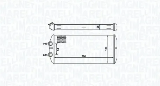 Wärmetauscher, Innenraumheizung MAGNETI MARELLI 350218497000 Bild Wärmetauscher, Innenraumheizung MAGNETI MARELLI 350218497000