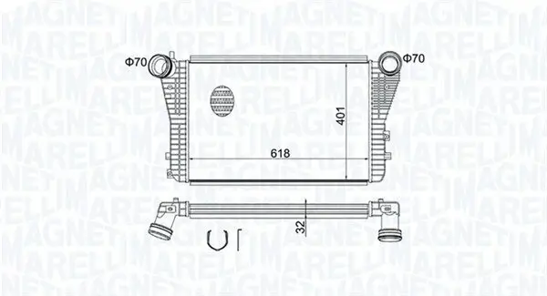 Ladeluftkühler MAGNETI MARELLI 351319204030