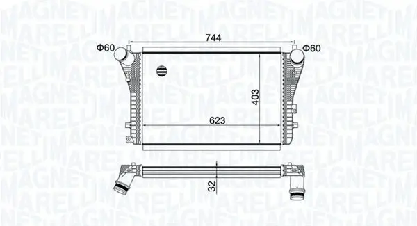 Ladeluftkühler MAGNETI MARELLI 351319204050