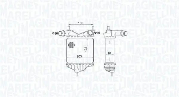 Ladeluftkühler MAGNETI MARELLI 351319204080