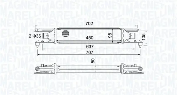 Ladeluftkühler MAGNETI MARELLI 351319204110
