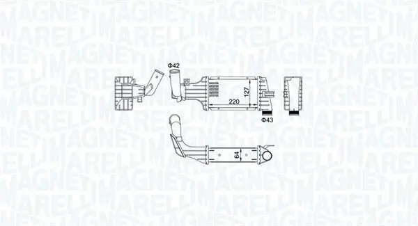 Ladeluftkühler MAGNETI MARELLI 351319204160
