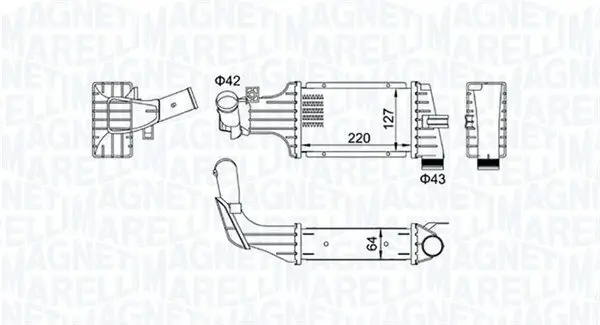 Ladeluftkühler MAGNETI MARELLI 351319204190