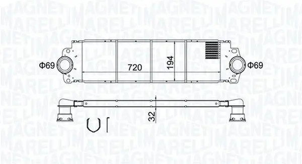 Ladeluftkühler MAGNETI MARELLI 351319204200