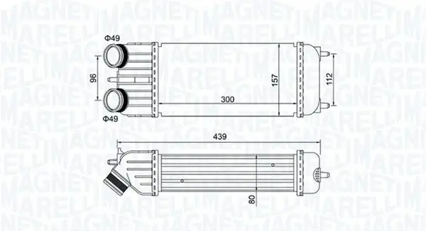 Ladeluftkühler MAGNETI MARELLI 351319204250