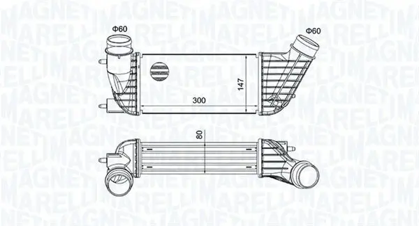 Ladeluftkühler MAGNETI MARELLI 351319204260
