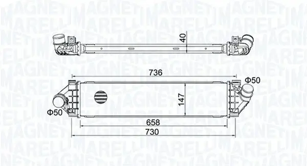 Ladeluftkühler MAGNETI MARELLI 351319204270
