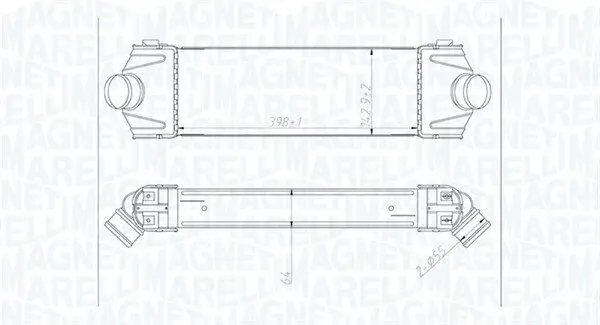 Ladeluftkühler MAGNETI MARELLI 351319204320