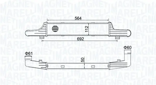 Ladeluftkühler MAGNETI MARELLI 351319204330