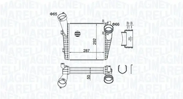 Ladeluftkühler MAGNETI MARELLI 351319204400