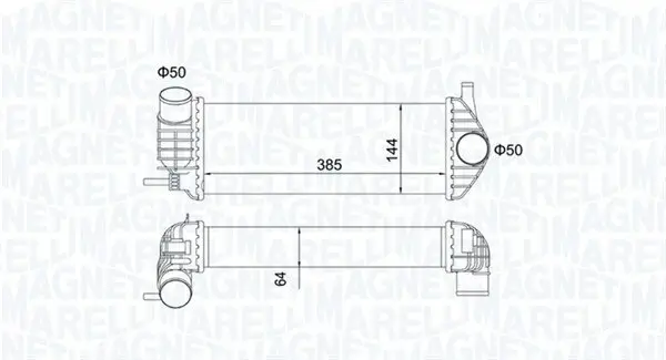Ladeluftkühler MAGNETI MARELLI 351319204480