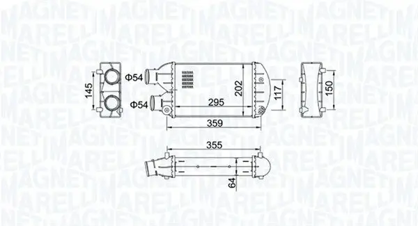 Ladeluftkühler MAGNETI MARELLI 351319204510