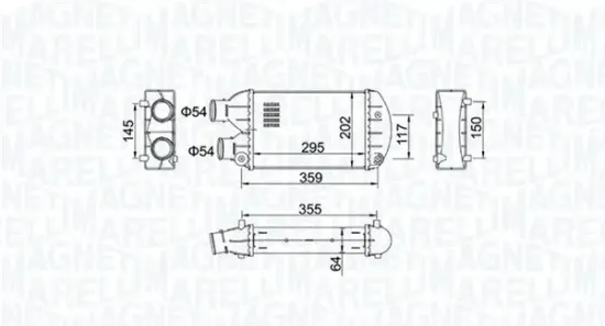Ladeluftkühler MAGNETI MARELLI 351319204510 Bild Ladeluftkühler MAGNETI MARELLI 351319204510