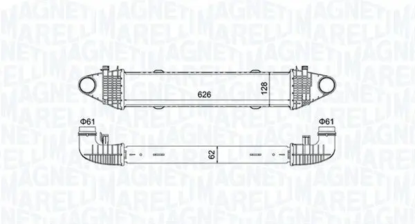 Ladeluftkühler MAGNETI MARELLI 351319204520