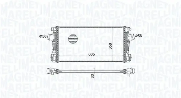 Ladeluftkühler MAGNETI MARELLI 351319204570