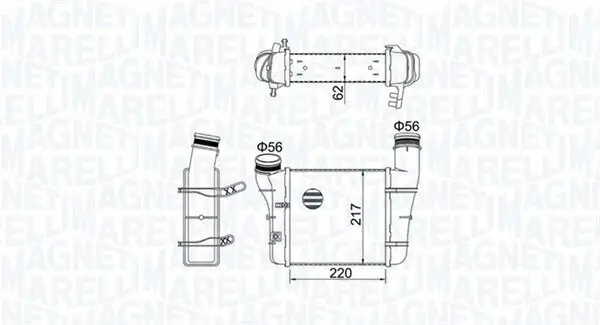 Ladeluftkühler MAGNETI MARELLI 351319204580