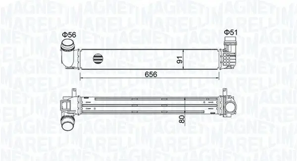 Ladeluftkühler MAGNETI MARELLI 351319204730