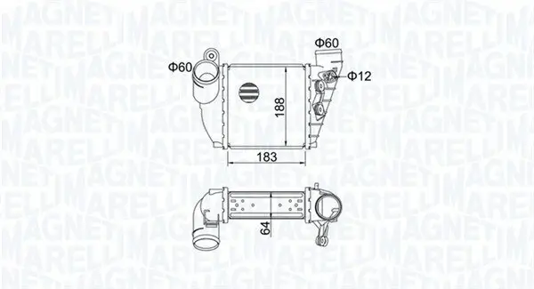 Ladeluftkühler MAGNETI MARELLI 351319204740