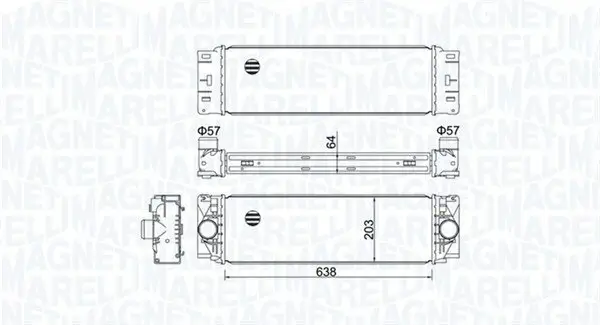 Ladeluftkühler MAGNETI MARELLI 351319204760