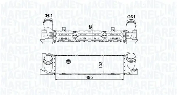 Ladeluftkühler MAGNETI MARELLI 351319204900