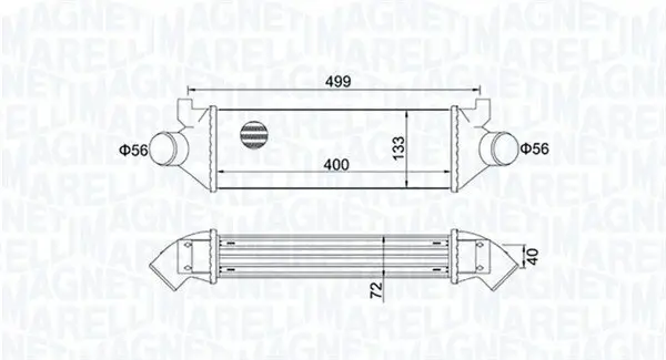 Ladeluftkühler MAGNETI MARELLI 351319204960