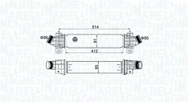 Ladeluftkühler MAGNETI MARELLI 351319204970