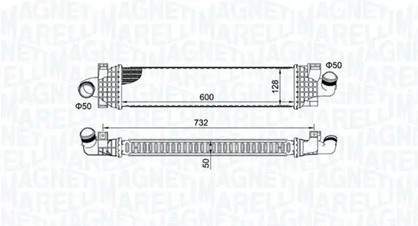 Ladeluftkühler MAGNETI MARELLI 351319204980