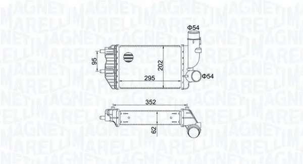 Ladeluftkühler MAGNETI MARELLI 351319205000