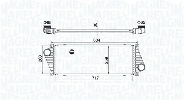 Ladeluftkühler MAGNETI MARELLI 351319205020