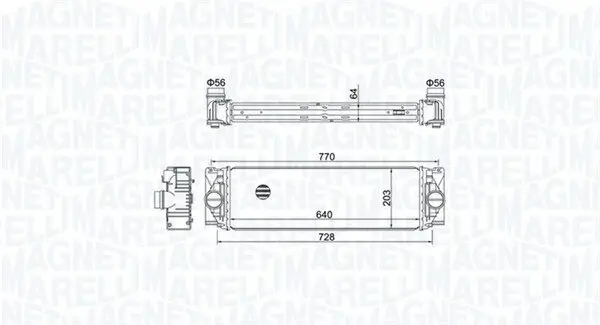 Ladeluftkühler MAGNETI MARELLI 351319205050