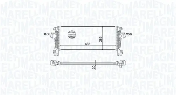 Ladeluftkühler MAGNETI MARELLI 351319205070