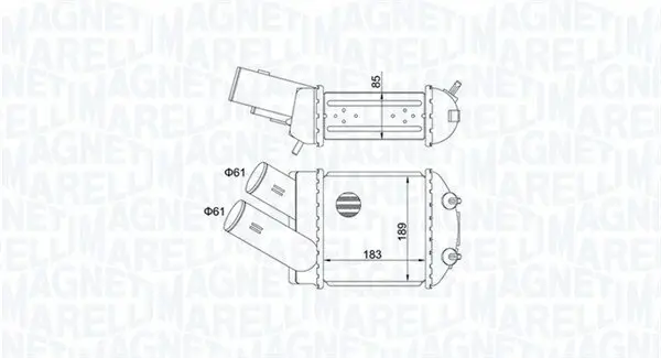 Ladeluftkühler MAGNETI MARELLI 351319205150