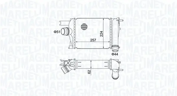 Ladeluftkühler MAGNETI MARELLI 351319205170