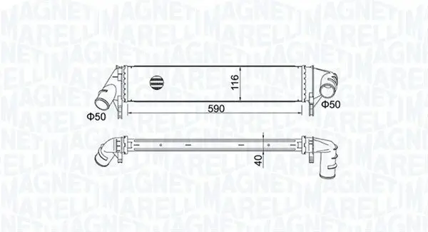 Ladeluftkühler MAGNETI MARELLI 351319205260