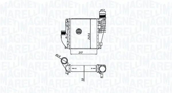 Ladeluftkühler MAGNETI MARELLI 351319205330