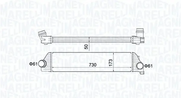 Ladeluftkühler MAGNETI MARELLI 351319205410