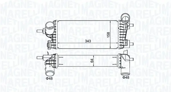 Ladeluftkühler MAGNETI MARELLI 351319205550