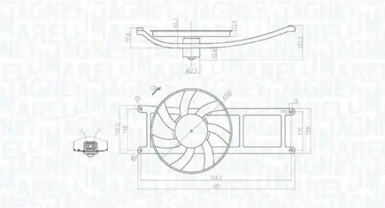 Lüfter, Motorkühlung 12 V MAGNETI MARELLI 069422715010 Bild Lüfter, Motorkühlung 12 V MAGNETI MARELLI 069422715010