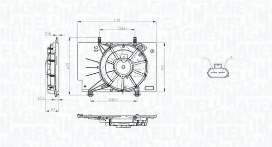 Lüfter, Motorkühlung 12 V MAGNETI MARELLI 069422734010 Bild Lüfter, Motorkühlung 12 V MAGNETI MARELLI 069422734010