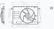 Lüfter, Motorkühlung 12 V MAGNETI MARELLI 069422761010