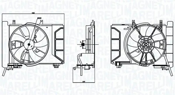 Lüfter, Motorkühlung 12 V MAGNETI MARELLI 069422769010