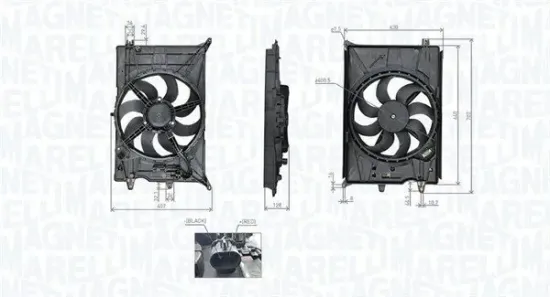 Lüfter, Motorkühlung 12 V MAGNETI MARELLI 069422777010 Bild Lüfter, Motorkühlung 12 V MAGNETI MARELLI 069422777010